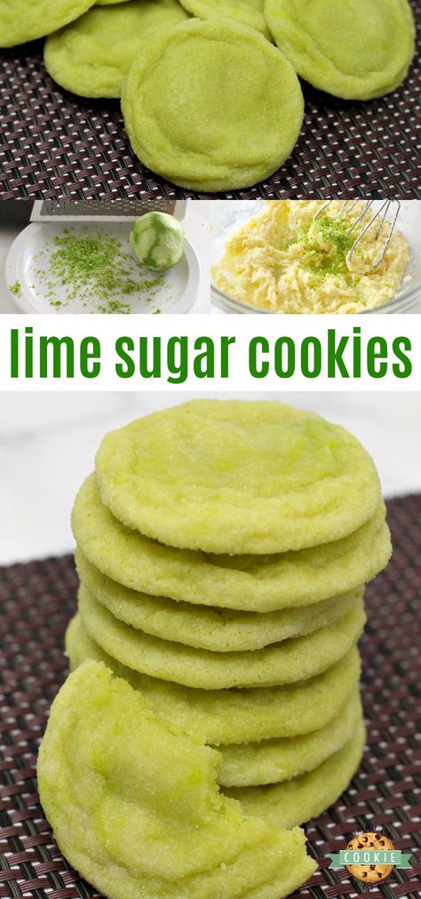 Lime Sugar Cookies, Lime Cookies, Lime Recipes, Sugar Cookies Recipe, Yummy Foods, Tips And Advice, Cookie Recipe, Sweet Snacks, Diy Food Recipes