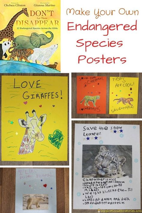 Endangered Species Poster Project | Inspiration Laboratories Endangered Animals Lessons, Endangered Species Poster, Endangered Species Activities, Endangered Animals Activities, Endangered Species Project, Endangered Animals Project, Species Poster, Endangered Species Art, Animal Lessons