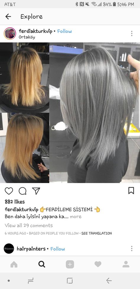 Pelo Color Ceniza, Silver Grey Hair Dye, Grey Hair Color Silver, Glow Hair, Grey Hair Transformation, Grey Hair Dye, Short Silver Hair, Grey Hair Inspiration, Hair Color Unique