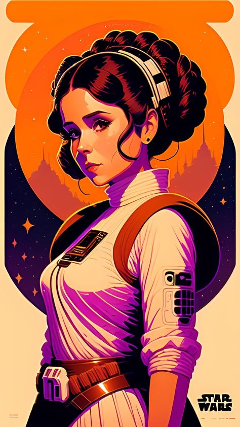 Leia Art, Princess Leia Art, Star Wars Princess Leia, Leia Organa, Star Wars Women, Star Wars Inspired, Vintage Star Wars, Vintage Star, Princess Leia