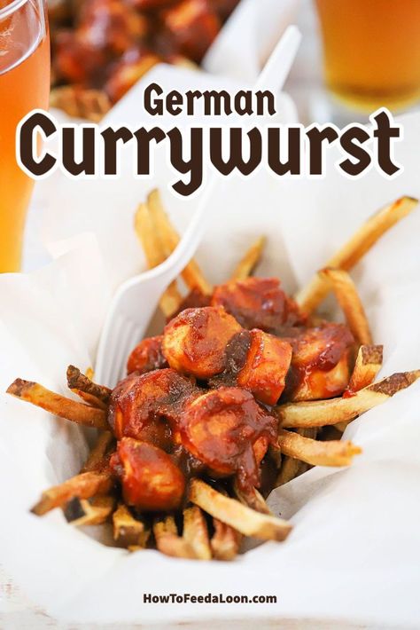 German Currywurst, Curry Ketchup Recipe, Currywurst Recipe, German Meals, Curried Sausages, Curry Ketchup, German Cooking, German Sausage, Ketchup Sauce