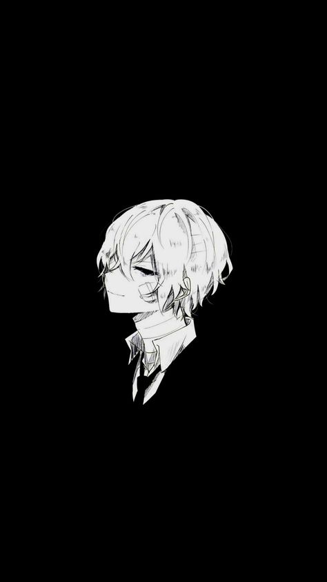 Dark Anime Wallpaper Dark Bsd Wallpaper, Dazai Black Wallpaper, Dark And White Wallpaper, Wallper Anime Dark, Dazai Black And White, Dazai Osamu Wallpaper Dark, Anime Black Background, Anime White And Black, Best Dark Wallpaper