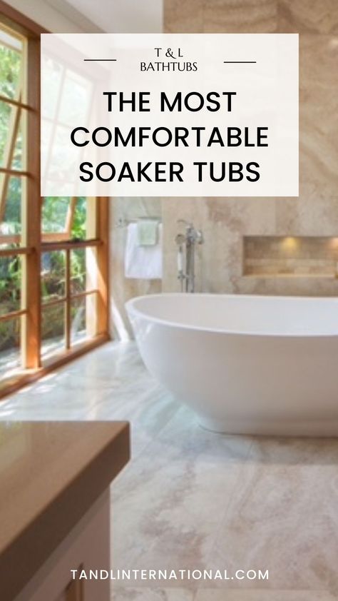 Our bathtubs have been meticulously designed for each bather to enjoy every minute of their soaking time. Our bathtubs come in a very large variety of sizes and shapes to fit the needs of each one of our customers. Ergonomically designed to fit the shape of your body, the slopes of our bathtubs provide back support while allowing you to lay back with your body submerged under water. Unique Bath Tub Ideas, Freestanding Soaking Tubs Master Bath, Large Freestanding Bathtub, Master Bath With Freestanding Tub, Bathtub Shapes, Bathrooms With Soaking Tubs, Free Standing Tub Ideas, Wetroom Bathroom With Tub, Soaker Tub Bathroom Ideas