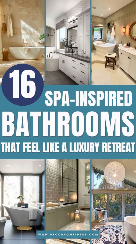 Create the ultimate relaxing escape with these 16 spa-inspired bathroom ideas. From tranquil color schemes and lush greenery to ambient lighting and luxurious fixtures, each design tip helps you turn your bathroom into a personal oasis. Ready to unwind in total comfort and style? Spa Inspired Bathrooms, Spa Inspired Bathroom, Calm Color Palette, Spa Inspiration, Best Spa, Luxury Retreats, Calming Colors, Lush Greenery, Bathroom Shower