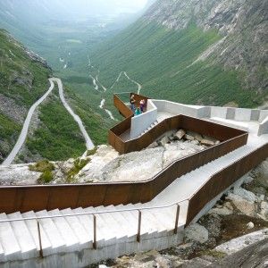 Trollstigplatået by Reiulf Ramstad Architects Corten Fence, Norway Design, Fence Screen, Commercial And Office Architecture, View Point, Sacred Architecture, Landscape And Urbanism, Urban Spaces, 3d Warehouse