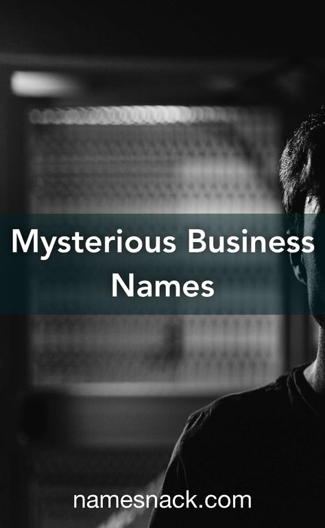 20 intriguing and mysterious name recommendations for your business. Free Logos, Blog Names, Name Generator, Men Store, Secret Agent, Unique Names, Fancy Jewellery, Company Names, Business Names