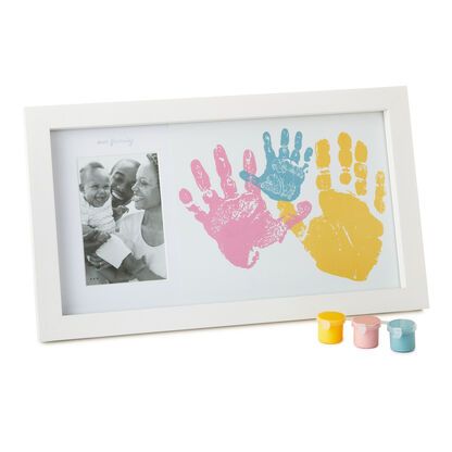 Grandparents Day Crafts For Babies, Family Handprints On Canvas, Handprint Gifts For Grandparents, Family Hand Print Art, Baby Hand Prints, Family Handprint Art, Family Handprints, Family Handprint, Baby Handprint Crafts