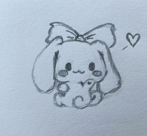 Draw Cinamoroll, Sanrio Things To Draw, Sanrio Sketch Ideas, Cinnamonroll Sanrio Drawing, Cinnamoroll Sketch, Sanrio Drawing Ideas, Cinnamoroll Doodle, Drawing Cinnamoroll, Drawing Ideas Sanrio