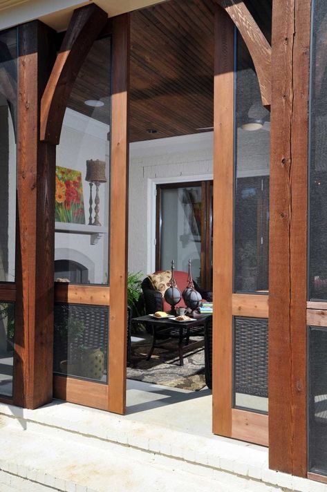 Using Mini Track to Design & Build Custom Screen Doors - Screen Tight Screened Porch Doors, Custom Screen Doors, Porch Kits, Porch Design Ideas, Screened Porch Designs, Sliding Screen Doors, Building A Porch, Porch Doors, Covered Deck