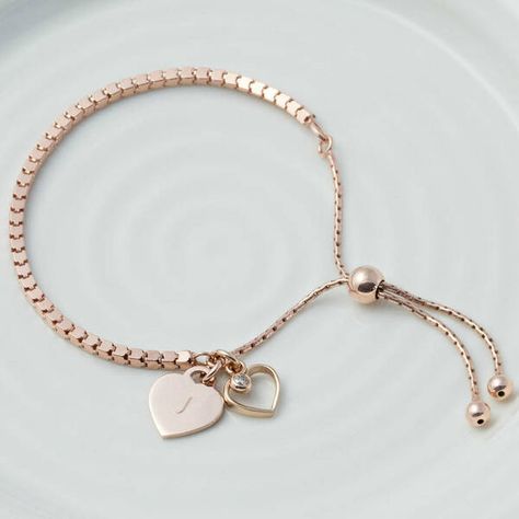 Cube Bracelet, Friendship Heart, Gold Cube, Gold Heart Bracelet, Pretty Accessories, Bracelet Sets, Slider Bracelet, Bracelet Rose Gold, Open Rose