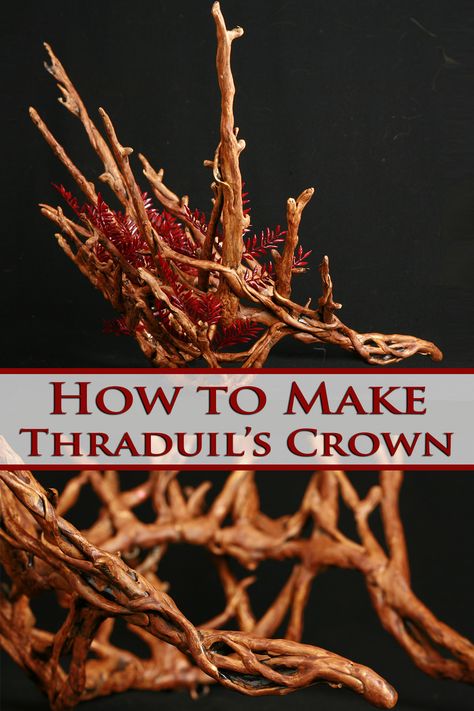 Thranduil Costume, Mens Elf Costume, Thranduil Crown, Thranduil Cosplay, Twig Crown, The Hobbit Thranduil, Ice Crown, Celtic Crown, Larp Inspiration