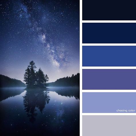 Shades Of The Night Sky On The Lake (Photo Credit: heaven-ly-mind.tumblr.com) #chasingcolor #colorthemes #colorful #color #palette #colorpalette #shades #tones #hues #colorinspiration #inspiration #creative #art #photography #design #theme #night #sky #nightsky #lake #nighttime Nighttime Color Palette, Coloured Bedding, Night Color Palette, Color Concept, Night Sky Photography, Bg Design, Pintura Exterior, Theme Nature, Color Schemes Colour Palettes