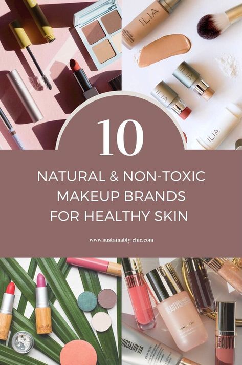 Looking for ethical, zero-waste, vegan, organic, non-toxic and natural makeup?! I’ve compiled this list of ethical makeup brands I think are totally worth a try, along with some of my favorite products they offer. Plus, some of them are zero-waste, easy to refill and all are, of course, cruelty-free. #naturalmakeup #nontoxicmakeup #zerowastemakeup #organicmakeup #crueltyfreemakeup Non Toxic Cosmetics, Non Toxic Makeup Brands, Chemical Free Makeup, Best Organic Makeup, Toxic Makeup, Organic Makeup Brands, Clean Beauty Makeup, Natural Beauty Routine, Healthy Makeup