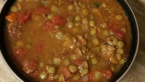 Carrabbas Sausage And Lentil Soup Recipe - Genius Kitchen Carrabas Lentil And Sausage Soup Recipe, Sausage And Lentil Soup, Desserts Gluten Free, Endo Diet, Entree Dishes, Lentil Soup Recipe, Delicious Soups, Marinated Salmon, Dried Lentils