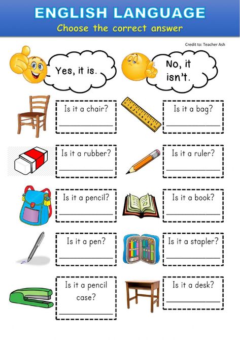 Yes-no questions, colours online worksheet for grade 1. You can do the exercises online or download the worksheet as pdf. Classroom Things Worksheet, Yes It Is No It Isn't Worksheet, Yes Or No Questions For Kids, My Classroom Worksheets, English Activities For Grade 1, Colours Worksheet For Kids, Yes No Questions Worksheet, Classroom Language Worksheet, Colour Worksheet