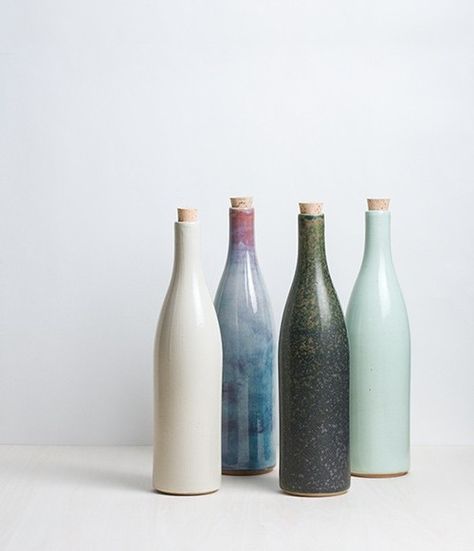 1000 times yes. Ceramic Bottle, Green Collection, Ceramic Tableware, Keramik Vase, Ceramic Design, Bottles And Jars, Glass Ceramic, Objet D'art, Bottle Art