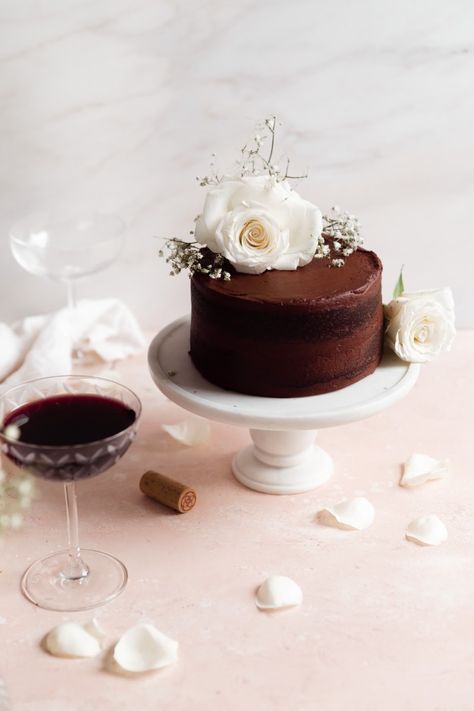 Wine Chocolate Cake, Red Wine Chocolate Cake, Wine Chocolate, Broma Bakery, The Perfect Birthday, Baking Cocoa, Chocolate Wedding Cake, Chocolate Layer Cake, Cake Photography