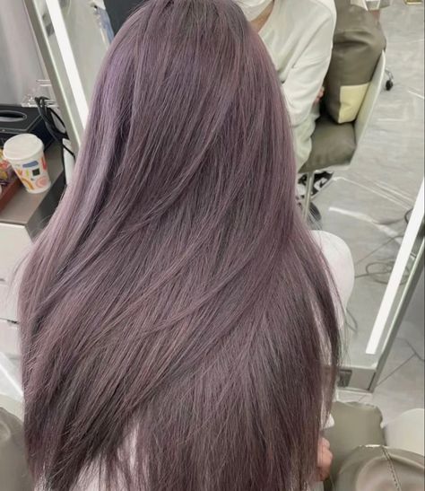 Asian Lavender Hair, Ashy Lilac Hair, Dark Ashy Purple Hair, Purple Gray Hair Color, Violet Gray Hair Color, Dust Ash Hair, Lavender Greige Hair, Light Purple Brown Hair, Purple Ash Hair Color