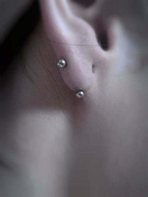 Horizontal or transverse lobe piercing Horizontal Lobe Piercing, Transverse Lobe Piercing, Forward Helix Piercings, Transverse Lobe, Piercing Lobe, Double Ear Piercings, Forward Helix Piercing, Ear Piercing Ideas, Cool Ear Piercings