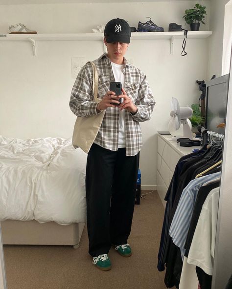 Checkered Shirt Outfit, Hard Fits, Vision 2024, Shirt Outfit Men, Street Style Outfits Men, Checkered Shirt, Men Fashion Casual Outfits, How To Pose, Streetwear Outfits