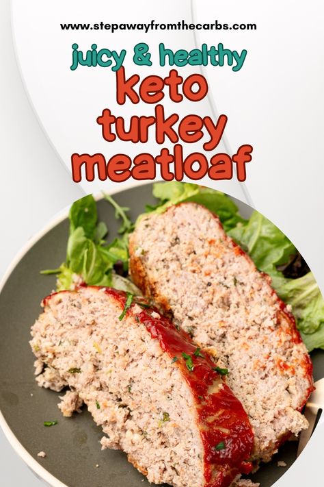 This keto-friendly turkey meatloaf is packed with the flavor of juicy turkey, garlic, and onions - and easy to make in under an hour. A total comfort food! Keto Turkey Meatloaf, Cheesy Mashed Cauliflower, Keto Turkey, Turkey Enchiladas, Classic Meatloaf Recipe, Sugar Free Ketchup, Juicy Turkey, Low Carb Meatballs, Classic Meatloaf