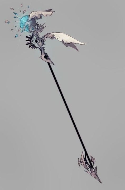 Magic Staff Concept Art, Staff Magic, Wizard Staff, Ange Demon, Fantasy Props, Dragon Knight, Magic Design, Cool Swords, Concept Art Drawing