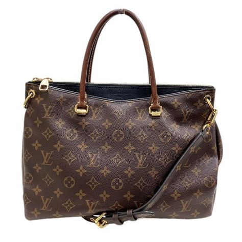 Louis Vuitton Monogram Pallas M41064 Bag Tote Shoulder Authentic Lv Handbag The Louis Vuitton Monogram Pallas M41064 Bag Is A Sophisticated Choice For Women, Combining The Functionality Of A Shoulder And Tote Bag. Crafted From The Iconic Monogram Canvas, It Features A Striking Noir Color That Complements Its Elegant Design. The Bag Measures 24cm X 33cm X 12cm (9.44'' X 12.99'' X 4.72''), Providing Ample Space For Your Essentials. It Includes A Handle Length Of 38cm (14.96'') And An Adjustable Strap Length Ranging From 55cm To 64cm (21.65'' To 25.19'') For Versatile Carrying Options. This Pre-Owned Item Is In Good Condition, Rated As Rank Ab, Indicating Moderate Traces Of Usage Such As Scra Noir Color, Monogram Models, Used Louis Vuitton, Lv Handbags, Louis Vuitton Monogram, Louis Vuitton Bag, Bags Handbags, Shoe Accessories, Shoulder Strap