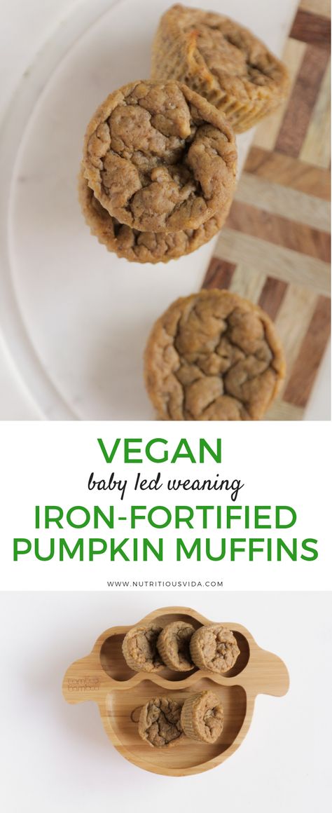 Blw Muffins, Vegan Baby Led Weaning, Baby First Food Chart, Muffin Vegan, Pumpkin Vegan, Muffins Pumpkin, Baby Led Weaning Breakfast, Fingerfood Baby, Muffins Banana