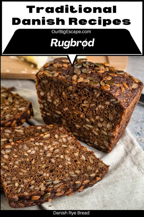 Rugbrød – Danish Rye Bread - The Most Popular Danish Dinner Recipes. Try These Easy Family Danish Lunch Recipes. Quick and Easy Danish Dinner Recipes. Easy Denmark Foreign Recipe Ideas. Traditional Western European Recipes. Our Favorite Danish Dinner Ideas. Danish Rye Bread Recipe Denmark, Danish Sourdough Rye Bread, Danish Rye Bread Recipe, Nordic Bread Recipe, Danish Recipes Denmark, Danish Rugbrod, European Bread Recipes, Danish Recipes Traditional, Rugbrod Recipe