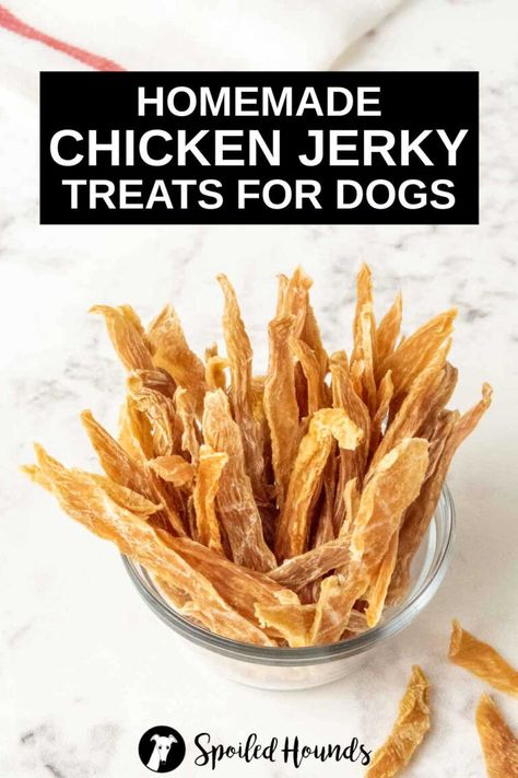 Diy Dog Chews, Homemade Dog Chews, Dog Chews Homemade, Dehydrator Dog Treats, Chicken Jerky For Dogs, Dog Enrichment Ideas, Jerky For Dogs, Dog Jerky, Cat Enrichment