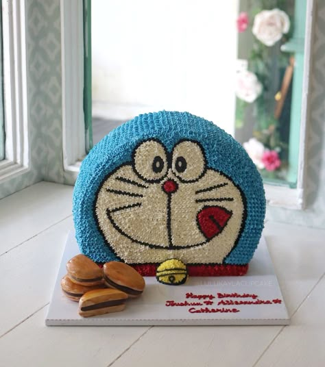 Doremon Birthday Cake, Doraemon Cake Designs, Doremon Cake Designs, Cartoon Cakes For Kids, Cake Decorating Patterns, Doraemon Cake, Cartoon Birthday Cake, Cake Designs For Kids, Small Birthday Cakes