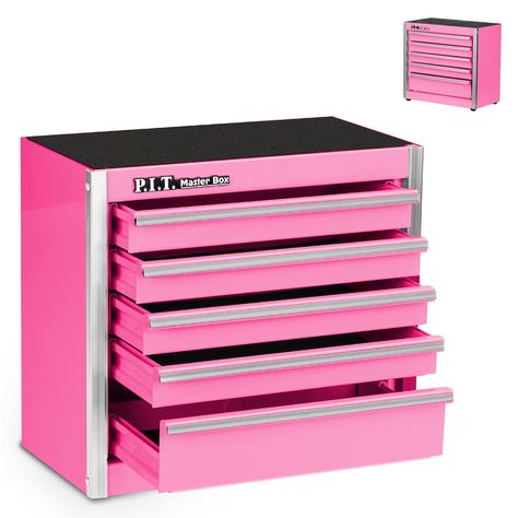 PRICES MAY VARY. Multiple Storage Mini Tool Box - 8.6 X 4.6 X 7.9 Inches, lightweight and portable design, suitable for your day use. You can also match the top chest to use together or separately. Please check the size before you place an order. It's a small box, if you mind, please don't buy it Wide Application - Strong function for home, office, warehouse, jobsites and so on. The micro tool box is suitable for storing small tools and accessories storing various parts like business cards, pens Pink Tool Box, Steel Tool Box, Office Warehouse, Pink Tools, Tools Storage, Tool Storage Diy, Small Tools, Tool Box Storage, Úložný Box