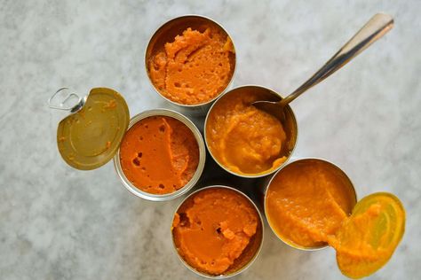 If you find yourself with leftover canned pumpkin and no plans to use it soon, freezing it is your best option. Here's all you need to know before you freeze canned pumpkin, from what to freeze it in to how to thaw it. Pumpkin Pound Cake, Turkey Pumpkin Chili, Can Pumpkin, Just Pies, Frozen Pumpkin, Cooking Pumpkin, Pumpkin Spice Recipe, Leftover Pumpkin, Easy Pumpkin Pie