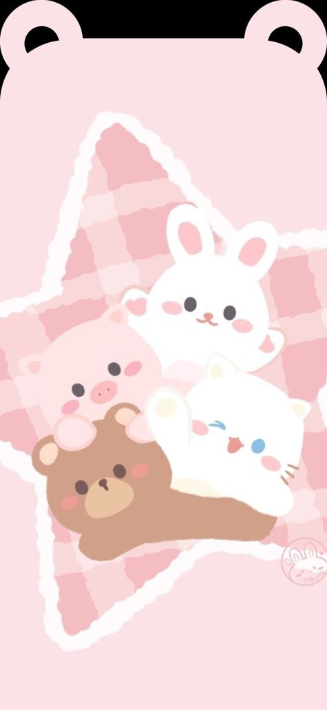 Bear Ear Wallpaper, Ear Wallpaper, Wallpapers Cartoon, Cute Mobile Wallpapers, Pink Bear, Wallpaper For Iphone, Wallpaper Cute, Bear Ears, Pink