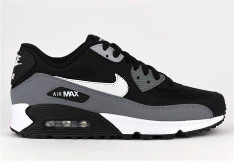 Black Nike Air Max 90, Nike Airmax 90, Nike Air Max Grey, Mens Shoes Nike Air Max 90, Nike Air Max Gray Streetwear Shoes, Gray Low-top Nike Air Max For Streetwear, Air Max 90 Black, Nike Air Max White, Nike Shoes Women Fashion