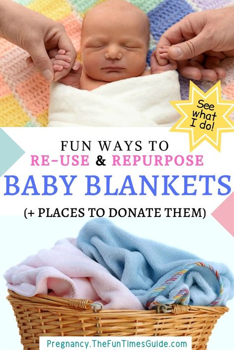 How To Repurpose Baby Items - Wondering what to do with all of your used baby items (like swaddle baby blankets!) when your baby is no longer a baby? I counted 20 baby blankets in my son's closet... he's now 2 years old! I wanted to donate them to a special cause. Here's my experience donating baby blankets to charity, a list of where to donate used baby items, and some fun ways to repurpose baby blankets and reuse them around the house! #usedbabyitems #babyblanketideas #repurposebabyitems via @ Reuse Receiving Blankets, Upcycle Receiving Blankets, Old Blankets Upcycle Ideas, Receiving Blankets Repurpose, Repurposed Blankets, Upcycle Baby, Upcycle Crafts, Swaddling Blankets, Diy Baby Blanket