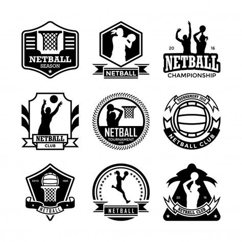 Netball Badges Premium Vector Netball Kit, Netball Coach, Basketball Logo Design, Communication Icon, Marketing Icon, Sports Jersey Design, Light Icon, Technology Icon, Netball