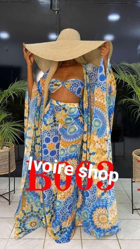 Kimono Vacation Outfit, Beach Wears For Ladies In Nigeria, Decent Beach Wear For Women, Ankara Beach Wear African Style, African Beach Wear For Women, Beach Wears For Ladies, Bubu Designs, Ankara Beach Wear, Yacht Outfit Women Classy