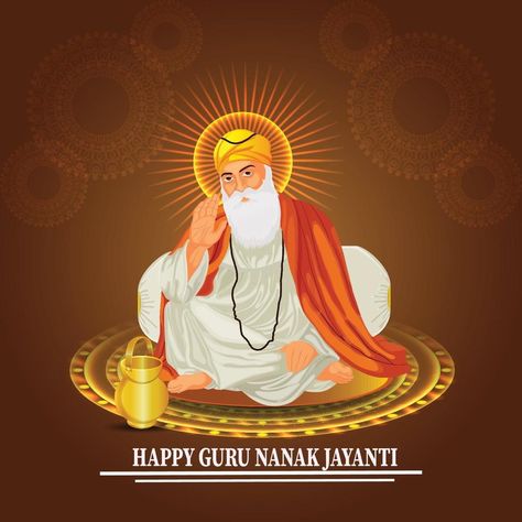 Happy gurpurab celebration background Happy Gurunanak Jayanti, Cheti Chand, Happy Gurpurab, Guru Wallpaper, Happy Guru Nanak Jayanti, Business And Advertising, Guru Nanak Jayanti, Guru Gobind Singh, Sai Baba Photos