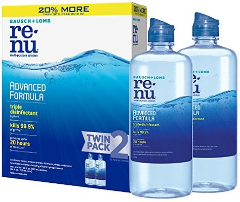 ReNu Advanced Formula Multi-Purpose Eye Contact Lens Solution, 2 x 12 fl oz (355 ml) Slime With Contact Solution, Africa Packing List, Cool Slime Recipes, Best Contact Lenses, Contact Lens Care, Contact Solution, Contact Lenses Case, Eye Contact Lenses, Contact Lens Solution