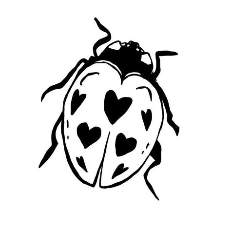 Ladybug Tattoo Ideas Design, Gothic Ladybug Tattoo, Ladybug Flash Tattoo, Henna Ladybug, Ladybug With Hearts Tattoo, Love Bug Tattoo Ideas, Ladybug Heart Tattoo, Heart Ladybug Tattoo, Ladybug Tattoo Stencil