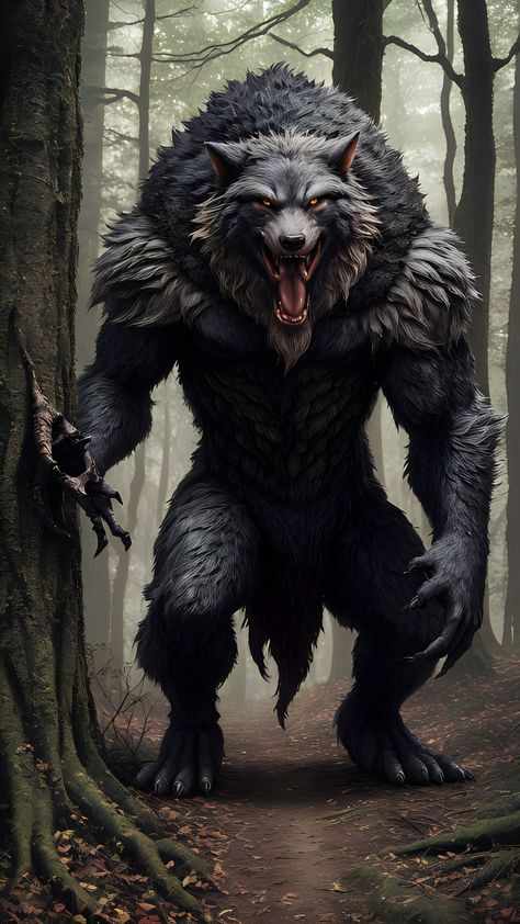 Man And Wolf, Wallpaper Wolf, Werewolf Vs Vampire, Pathfinder Rpg Characters, Shadow Wolf, Beast Creature, Werewolf Art, Animal Portraits Art, Vampires And Werewolves