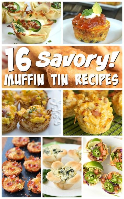 16 Savory Muffin Tin Recipes Muffin Tray Recipes, Breakfast Ideas Savory, Cupcake Pan Recipes, Portable Meals, Mini Muffin Tin Recipes, Individual Meals, Savory Cupcakes, Muffin Cups Recipes, Muffin Pan Recipes