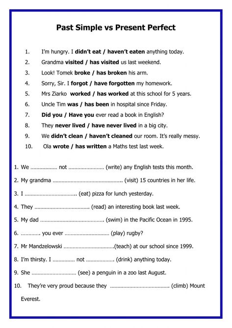 Present Perfect Tense Vs Past Simple, Present And Past Simple Worksheets, Present Simple Vs Past Simple Worksheet, Present Perfect And Past Simple Worksheets, Present Simple And Past Simple Worksheet, Present Perfect Vs Past Simple Worksheet, Present Simple Vs Past Simple, Past Simple Vs Past Perfect, Present Perfect Tense Worksheets