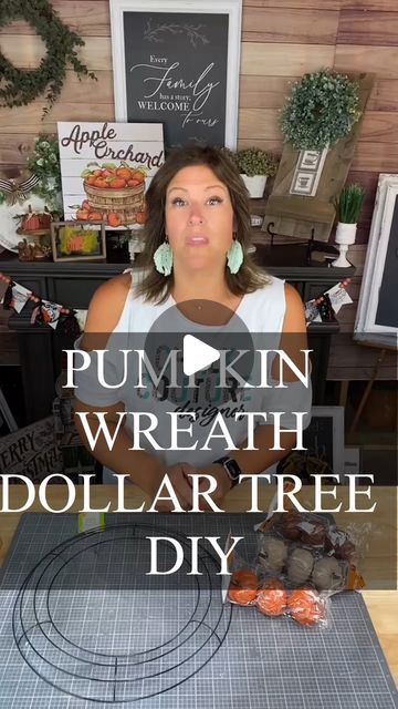 Creative Sarah at Home on Instagram: "Dollar Tree DIY - clip-on Pumpkin Wreath #dollarstorediy #pumpkindiy #falldiy #dollartreediy #dollartreecrafts" Diy Fall Hanging Decor, Harvest Diy Crafts, Fall Door Reef Ideas, Diy Fall Reef, Dollar Tree Diy Thanksgiving Crafts, Dollar Tree Fall Decor Diy Wreath, Fall Wreath Diy Dollar Tree, Fall Pumpkin Wreath Diy, Fall Dollar Tree Crafts 2024