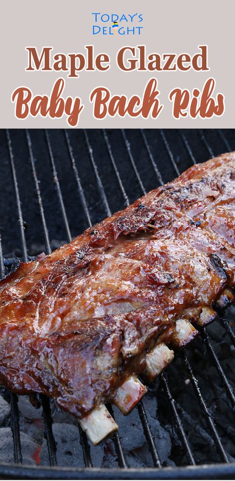 Maple Baby Back Ribs BBQ Sauce is one of my favorite sauce when grilling. For recipe, visit todaysdelight.com Bbq Sauce For Pork Ribs, Ribs No Bbq Sauce, Ribs Without Bbq Sauce, Rib Sauce Recipe, Maple Bbq Sauce Recipe, Boneless Beef Ribs Recipe, Maple Ribs, Ribs Bbq Sauce, Sauce For Ribs