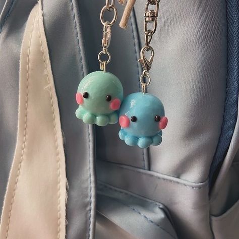 Meet cuteness in clay form! Our adorable octopus keychains, available in charming pastel hues, bring charm wherever they go. Launching on November 1th-grab yours and add a touch of playfulness to your accessories. For launch day only, enjoy 30% off with code OCTOCHIC at checkout. Share your thoughts and check out the full collection by visiting our website now. What crafting inspirations do these little creatures spark for you? “. ‼️Dm for price ‼️ #business #aesthetic #clay #pad #cl... Aesthetic Clay, Business Aesthetic, Clay Keychain, Little Creatures, Cute Octopus, Clay Crafts Air Dry, Clay Charms, Pastel Hues, Now What