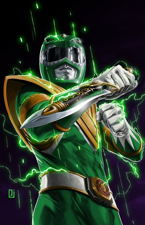 Green Ranger by Peejay Catacutan Tommy Oliver Green Ranger, Power Rangers Cartoon, Power Rangers Tattoo, Power Rangers 1, Power Rangers 2017, Green Power Ranger, Saban's Power Rangers, Power Rangers Movie, Tommy Oliver