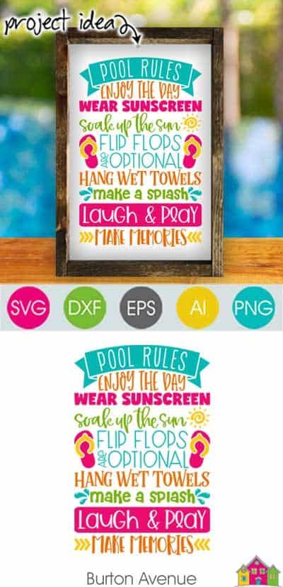 Pool Rules SVG File - Burton Avenue Pool Signs Diy, Pool Rules Sign, Happy Planner Printables, Pool Rules, Fun Sign, Vinyl Pool, Pool Signs, Mermaid Svg, Cat Ideas