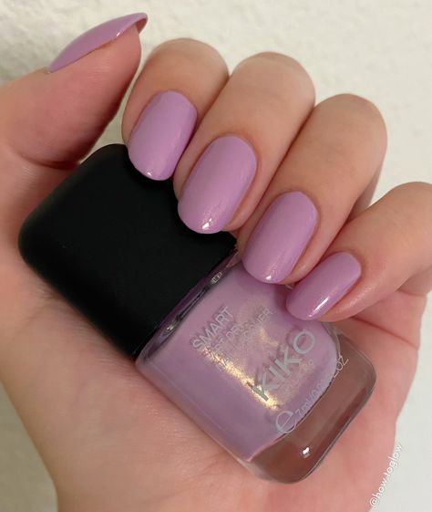 Cadbury Purple Nails, Kiko Nail Polish, Violet Nail Polish, Opi Light Purple Nail Polish, Purple Grey Nail Polish, Purple Nailpolish Aesthetic, Kiko Cosmetics, Smart Nails, Kiko Milano